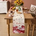 thumbnail image 2 of Pink Valentines Day Table Runner - 48 Inch Long Love Heart Eucalyptus Botanical Retro Cotton and Linen Blended Dress Scarves Farmhouse Table Runner for Kitchen Dining, Coffee Table, 13" x 48", 2 of 8