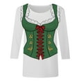 thumbnail image 4 of NJGRAE Tshirts Shirts for Women Oktoberfest Themed Casual T Shirt for Women Men Party Top with Short Sleeve Comfortable Round Neck Tee for Festival Travel Spring Fall OutFit Ribbed Knit Casual Top M, 4 of 4