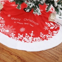 Tekcoo Christmas Tree Skirt 48 Inch, Faux Fur Snowflake Red Xmas Tree Skirt Christmas Decorations for Christmas New Year Indoort Holiday Party Home Decor, Red