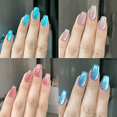 thumbnail image 1 of Estbridge [96 Pcs Ongles Oeil de Chat Réutilisables] 96 Pcs Ongles Autocollants Carrés Brillants Réutilisables en Forme d'Oeil de Chat / Faux Ongles Courts Bleus à Couverture Complète pour Usage Quotidien Fêtes et Photos, 1 of 7