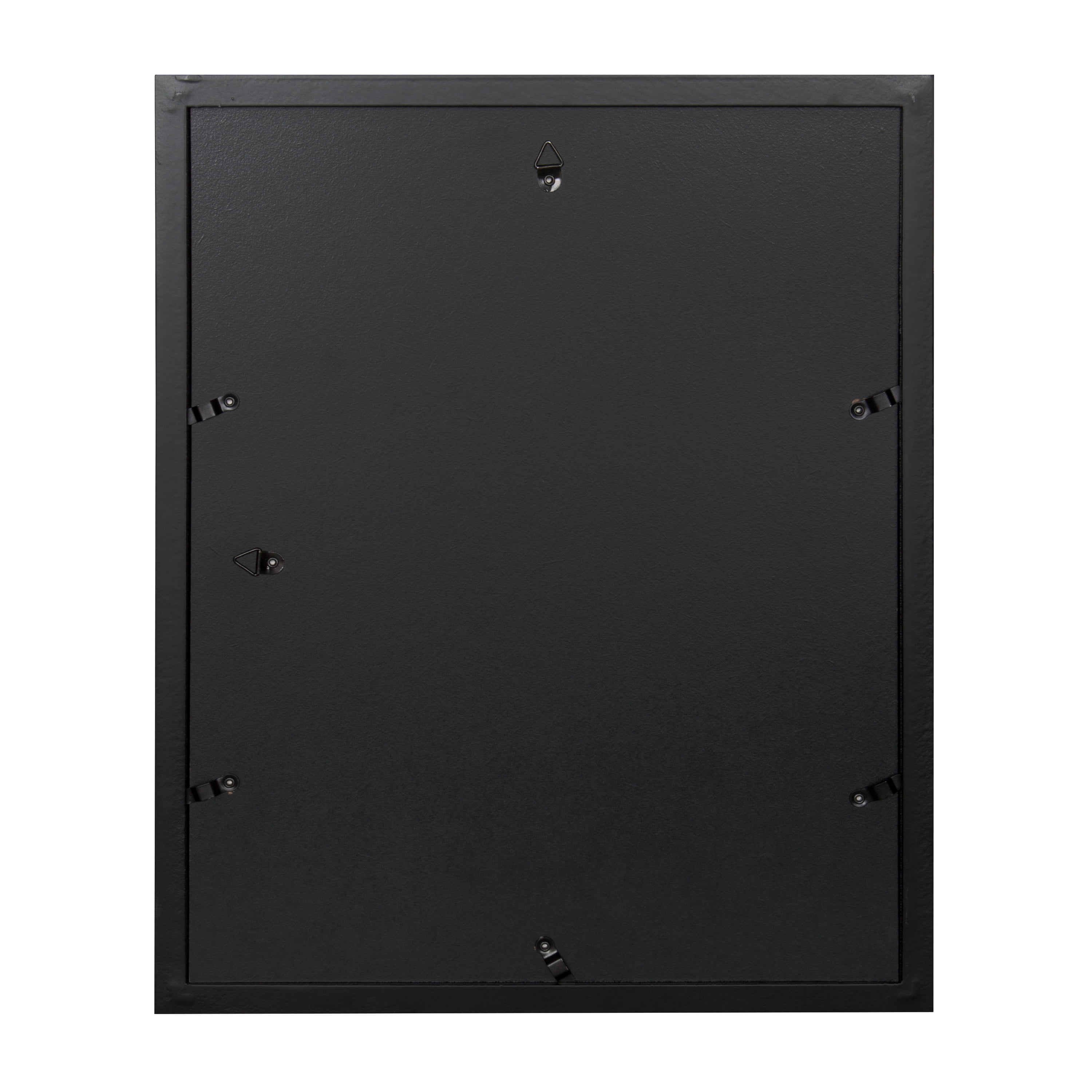 DesignOvation Gallery Wood Photo Frame Set for Customizable Wall Display, Black 11x14 matted to 8x10, Pack of 4