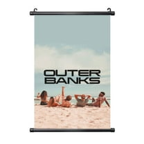 Outer Banks Hanging Poster, Black Plastic Shaft Wall Hanging Posters Scroll Hanger, Canvas Artwork Wall Art Painting Decor for Living Room Bedroom Office 16"X24"