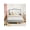 Grey, variant on Full Upholstered Bed Frame with Two-Tone Scalloped Headboard, Velvet Princess Platform, No Box Spring, Grey White