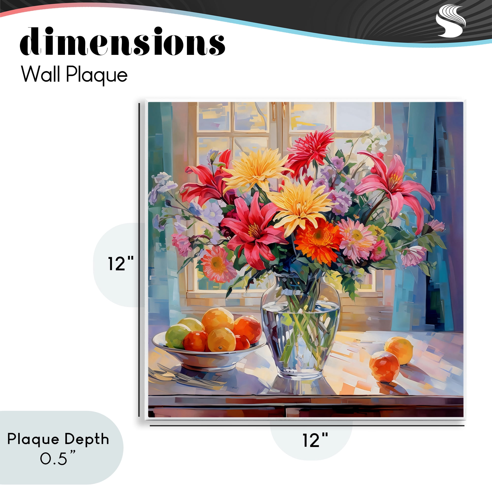Stupell Industries Summer Flowers & Fruit Wall Plaque Art, design by Creative Studio