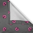 thumbnail image 4 of Ambesonne Skull Grommet Curtain Single Panel, Emo Skulls Teen Culture, 50"x60", Dark Taupe Hot Pink, 4 of 5