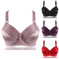 thumbnail image 4 of AMERTEER Women Wireless Floral Print Underwear Push Up Breathable Cotton Bra Bralette Black 38/85BC, 4 of 13