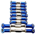 thumbnail image 1 of ZheElen 9pcs Wheelbase Steering Link Rod Set For WLtoys 1/10 K949 RC Car Accessories Dark Blue, 1 of 1