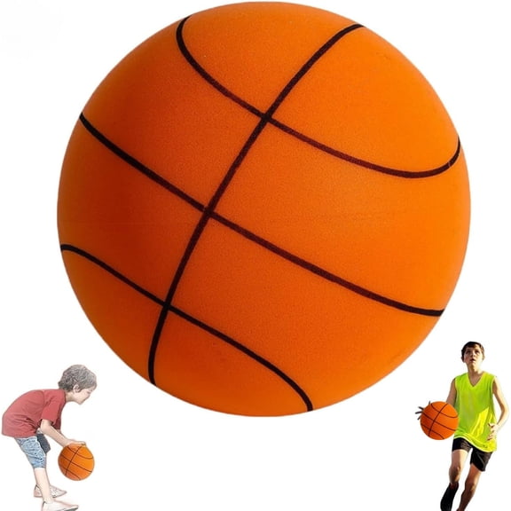Silent Basketball,Bexikou Training Foam Ball, Silent Basketball Dribbling Indoor, Uncoated High Density Foam Ball with Low Noise,Easy to Grip Quiet Basketball for Various Indoor Activities