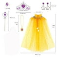 thumbnail image 2 of WIBACKER Princess Cape Set 6 Pieces Girls Princess Cloak with Tiara Crown, Wand for Little Girls Dress Up, 2 of 2