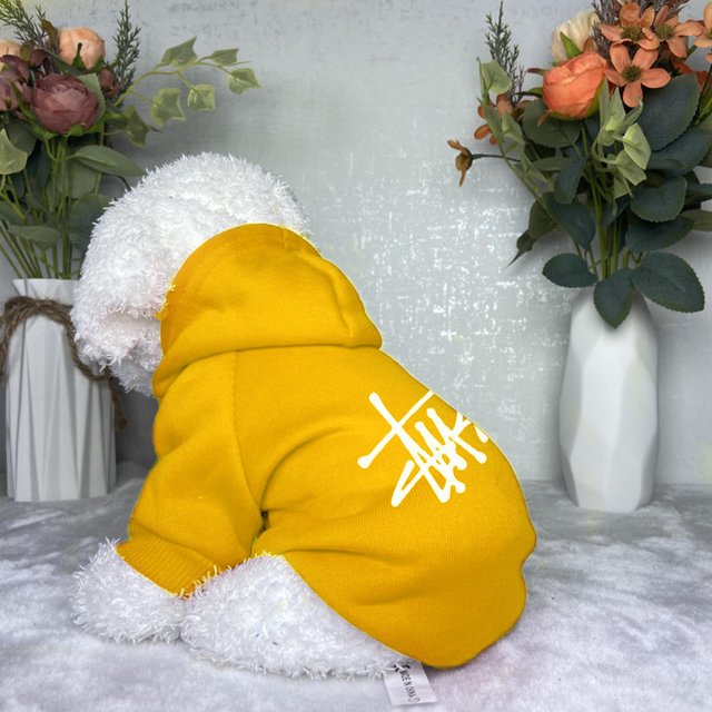 Abrigo con capucha para perros de clima frío Ropa con capucha suave para perros Suministros para mascotas (5XL amarillo) Likrtyny Libre de BPA