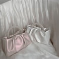 thumbnail image 2 of Bolso de mano con perlas para niña dulce, bolso de mano para mujer, bolso bandolera plisado a la moda, bolso de nube, mini bolso pequeño para teléfono móvil, 2 of 6