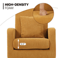 thumbnail image 3 of MoNiBloom Cotton-linen Fabric Accent Chairs, Modern Armchair with Toss Pillow, Upholstered Single Sofa for Living Room Bedroom, Yellow, 3 of 9