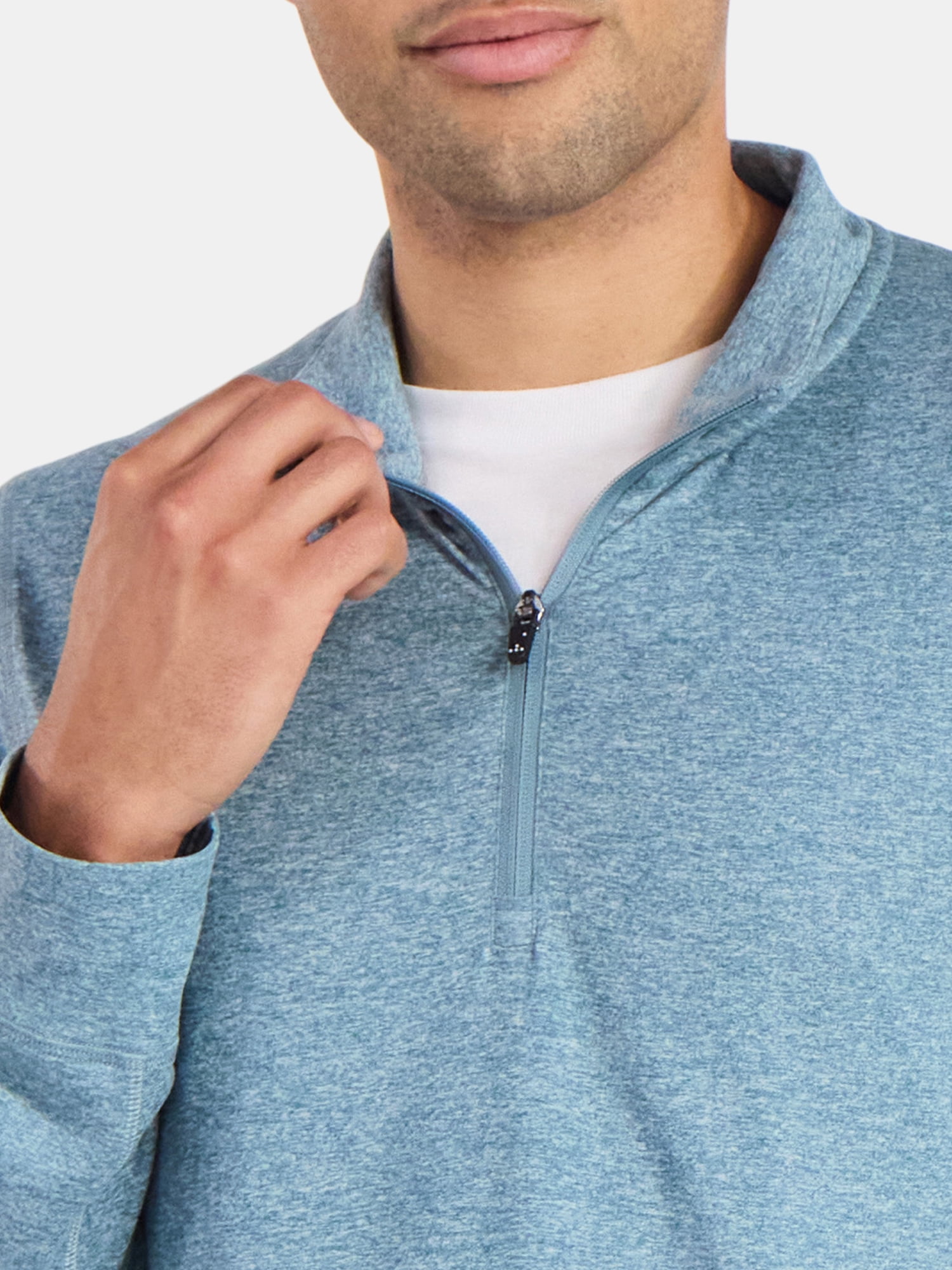 Athletic Works Men's and Big Men's ButterCore Soft Quarter-Zip Pullover Shirt, Sizes S-3XL