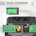thumbnail image 3 of Outsunny Tumbling Compost Bin Outdoor 360° Dual Chamber Rotating Composter 43 Gallon, Green, 3 of 9