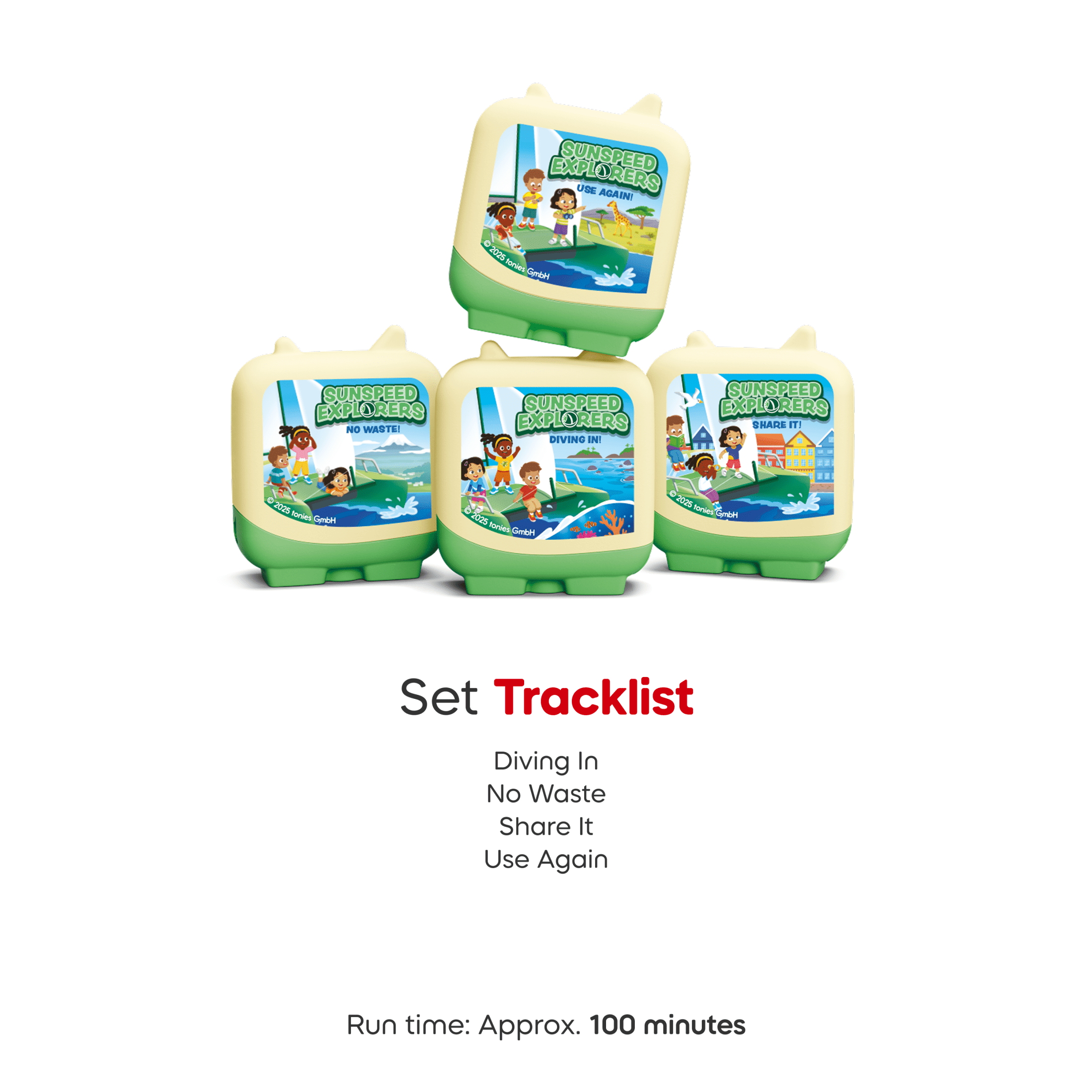 tonies Sunspeed Explorers Clever Set, 4 Pack, Age Group 5+