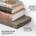 FLYJOE Floating Shelves, 8 Inch Deep Rustic Solid Reclaimed Wood Wall ...