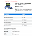 thumbnail image 2 of Spark Plug Wire Set - Compatible with 1974 - 1979 Chevy Nova 1975 1976 1977 1978, 2 of 4