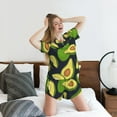 thumbnail image 5 of Disketp Fresh Avocado for 2 Piece Shorts Sleepwear Women's Short-Sleeved Pajama Set Round Neck Pjs-4X-Large, 5 of 6