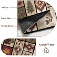 thumbnail image 6 of Country Patch Plaid Area Rugs 4'x6', Washable Small Throw Rugs for Office Bathroom, Brown Farmhouse Retro Bear Deer Cabin Indoor Outdoor Rug Non-Slip Low Pile Carpet Runner Reversible Floor Mats, 6 of 8