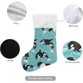 thumbnail image 3 of 1 Pack Killer Whale Pattern Christmas Stockings 17.7 Inch Gift Holders for Party Holiday Decorations Ornaments（785） Holiday Decor, 3 of 7
