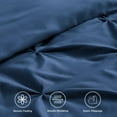 thumbnail image 6 of Navy Twin Comforter Set - 5 Pieces Pintuck Bed in A Bag, Pinch Pleat Bedding Sets with Comforters, Sheets, Pillowcases & Shams, 6 of 9