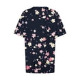 thumbnail image 6 of Womens Plus Size Tunic Tops with Prints Short Sleeve V Neck T Shirts Loose Fit Casual Summer Flowy Blouses 1X-5X (5XL, Black 02), 6 of 6