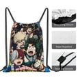 thumbnail image 3 of My Hero Academia Drawstring Backpack Anime Sackpack Gym Bag For Sport Yoga Travel Hiking Shopping Lightweight Gym Bag 16*14 Inch, 3 of 9