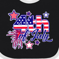 thumbnail image 4 of Inktastic 4th of July Fireworks Stars and American Flag Boys or Girls Baby Bib, 4 of 4