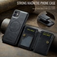 thumbnail image 6 of ELEHOLD Case for iPhone 11, Shockproof Magnetic Leather Wallet Case with Hand Grip & Kickstand & RFID Blocking,Black, 6 of 8
