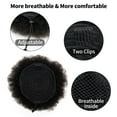 thumbnail image 3 of Afro Puff Bun Hair Piece 4 6 8 Inch Kinky Curly Human Hair Drawstring Ponytail Hair Extensions, 3 of 6