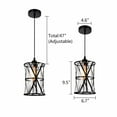 thumbnail image 5 of 2Pcs Modern Dining Room Hanging Light Kitchen Island Pendant Lamp Fixture Black, 5 of 12