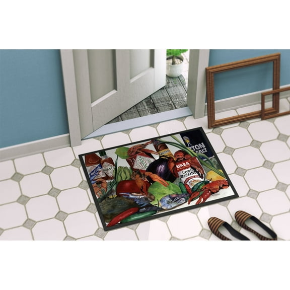 Carolines Treasures 8131-MAT Crawfish Door Mat, Indoor Rug or Outdoor Welcome Mat 18x27 Doormat 8131 Doormat, 18H X