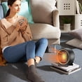 thumbnail image 3 of Electric fan heater, PTC 1200 W, silent, 2 heat settings, energy saving, quiet operation, overheat protection (black), 3 of 5