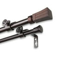 thumbnail image 3 of 5/8" Dia Adjustable 48"-84" double curtain rod with Fannie Finials - Cocoa,(5711-487D), 3 of 3