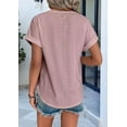 thumbnail image 4 of Womens Short Sleeve Tops Pink XL, 4 of 6
