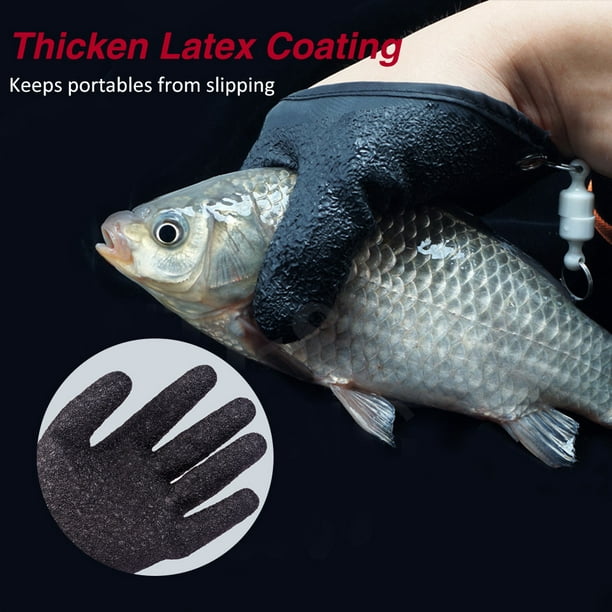 CACAGOO 1pc Fishing Glove Fisherman Professional Fish Catching Glove -slip  Fishing Glove Protects Hand from Cuts Puncture and Scrapes 