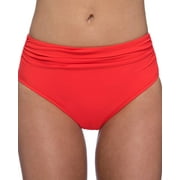 Profile by Gottex Women's Standard Ruched High Waist Swimsuit Bottom, Moto Tangerine, 8