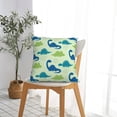 thumbnail image 5 of Yiaed Cute Dinosaur Blue Green Print Pillow Covers Super Soft Decorative Square Throw Pillow Covers Case Cushion Covers for Sofa Couch Bedroom Car Decor（No pillow core）-26"x26", 5 of 7