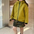 thumbnail image 4 of Xyant Girls Rain Jacket Boys Sportswear Water Resistant Hoodie Kids Toddler Lightweight Raincoats Windbreaker Outdoor (Yellow,11-12 Years), 4 of 6