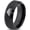 Black Bevel Tungsten, variant on Tungsten Bulky Rhino Rhinoceros Band Ring 8mm Men Women Comfort Fit Gray Step Bevel Edge Brushed Polished