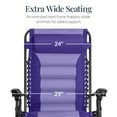 thumbnail image 3 of Best Choice Products Oversized Padded Zero Gravity Chair, Folding Outdoor Patio Recliner w/ Side Tray - Purple/Violet, 3 of 7