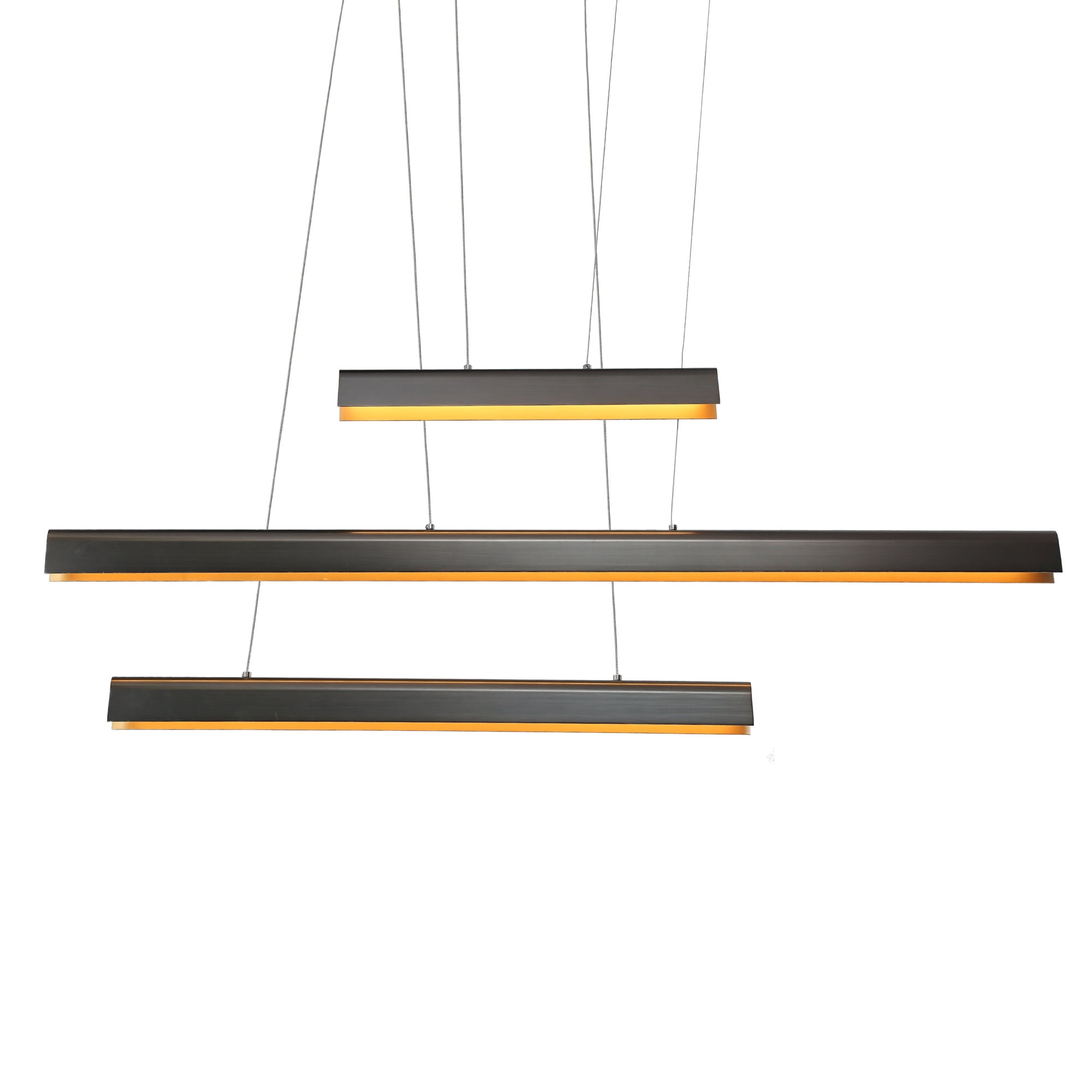 Modern 3-Light LED Chandeliers Island Lights for Kitchen Island - Gold