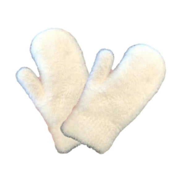 Faux Furs Mittens Winter Gloves for Women Thick Cotton Lined Warm Winter Gloves for Women Girl Birthday Christmas Gift