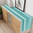 thumbnail image 6 of Teal Green Grey Table Runner Abstract Art Oil Painting Turquoise Ombre Tablerunners 13 x 108 Inch, Table Decorations Tabletop Scarf for Summer Gathering Holiday Farmhouse Kitchen Dining Decor, 6 of 8