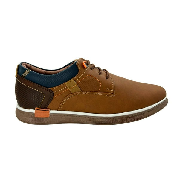 Zapato Hombre Custom Style Casual Agujetas cafe 27