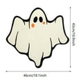 thumbnail image 4 of Halloween Bathroom Rug, Boo Bath Mat Water Absorbent Non- Washable for Shower Tub Microfiber Washable Absorbent Carpet Autumn Halloween Gothic Home Decoration, White - 30*43CM, 4 of 6