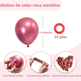 thumbnail image 2 of Decoracion Fiesta Cumpleaños #12 Metal Globos 50 Xtellar rosa, 2 of 3