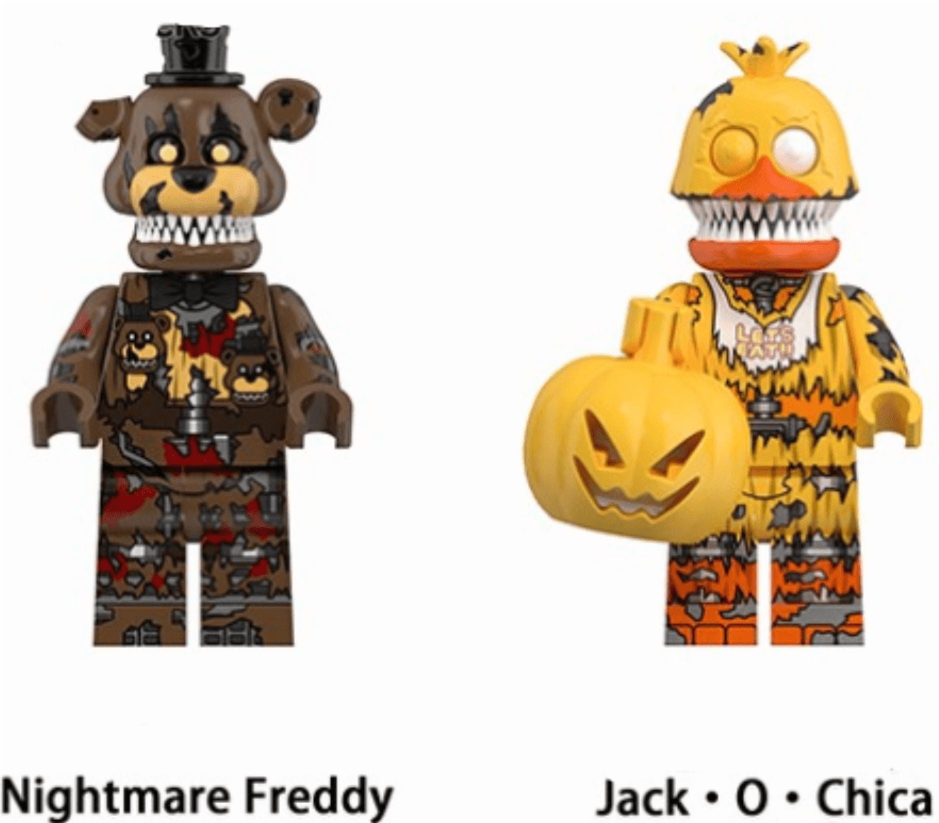 Harbrot Five Nights at Freddy's Action Figures, Halloween Series Five Nights at Freddy's Toys Children's Building Toys Sets 3D Kids Puzzles Halloween Decorations, Building Blocks for Kids Ages 4-8, B