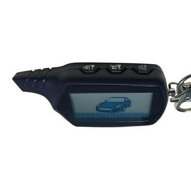 StarLine B9 Russian Two-Way Car Alarm Remote Control with High-Definition LCD Display, Real-Time Status, Signal Strength, and System Information, Vehicle Security Transmitter