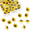 thumbnail image 1 of Sunflower Push Pins Sunflower Tacks Flower Cork Board Tacks (40PCS), 1 of 1